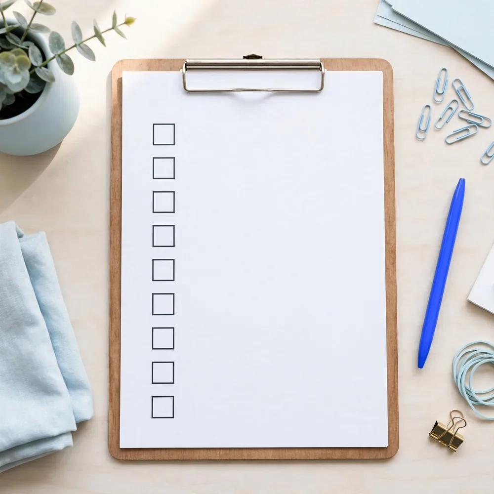 A blank checklist