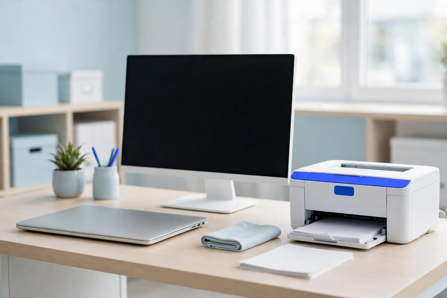 A clean office desk